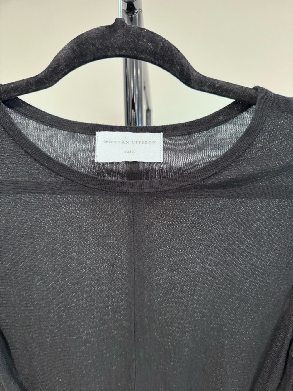 NWOT Modern Citizen Long-Sleeve Tie/Wrap “Stevie” Top, Black - Picture 3 of 6